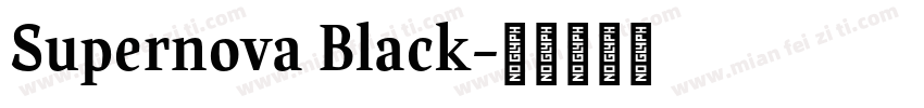 Supernova Black字体转换